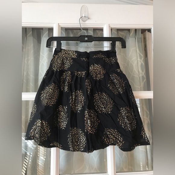 Gap Kids size 8 regular black skirt gold pattern hidden inner elastic adjustors - Picture 8 of 8